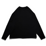 Baire Atelier blank black long sleeve tee with high neckline and custom back paneling