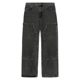 Suavo World Carpenter Denim Washed Black jeans front view