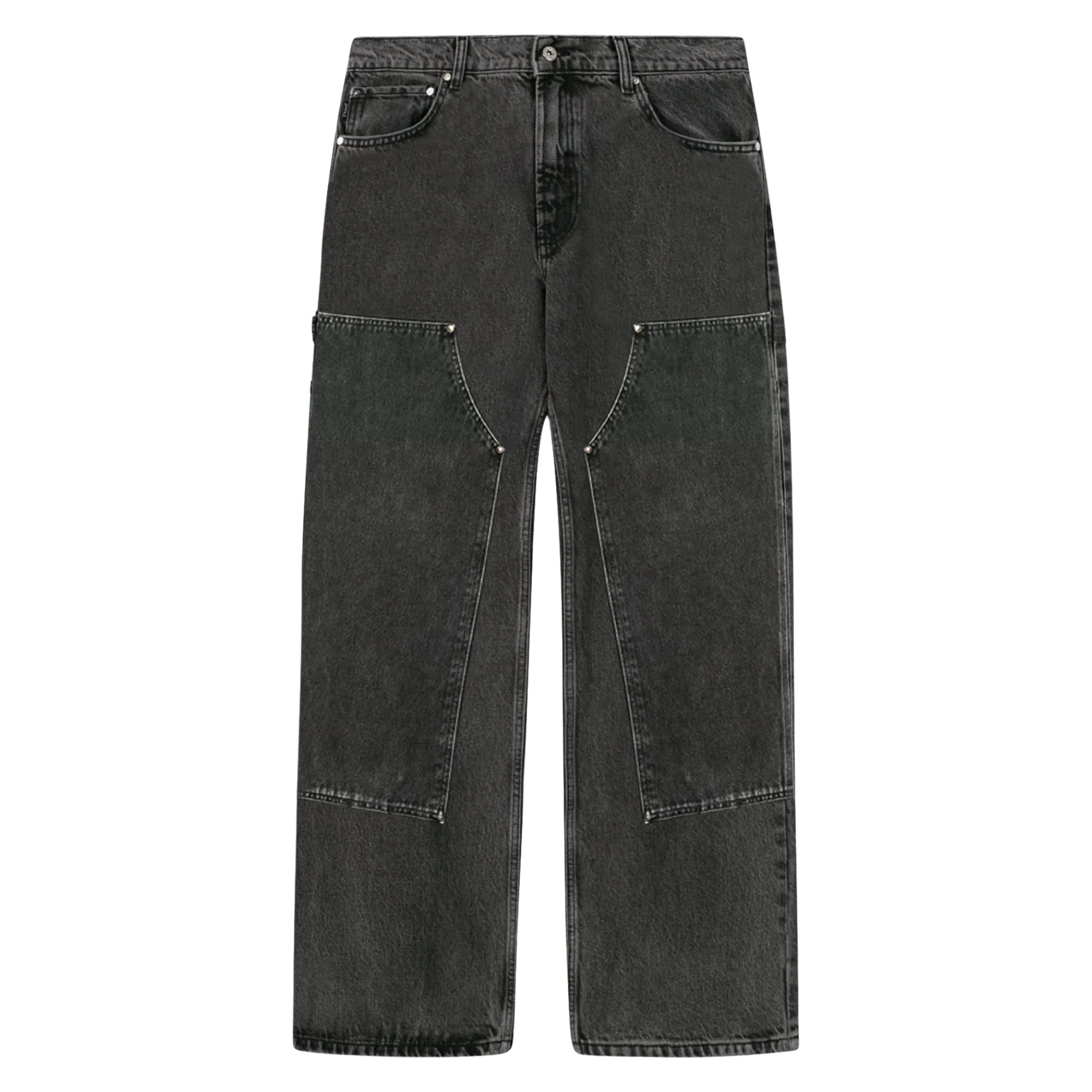 Suavo World Carpenter Denim Washed Black jeans front view