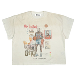 Suavo World Nevada Nights T-Shirt vintage white with distressed edges and basketball graphics