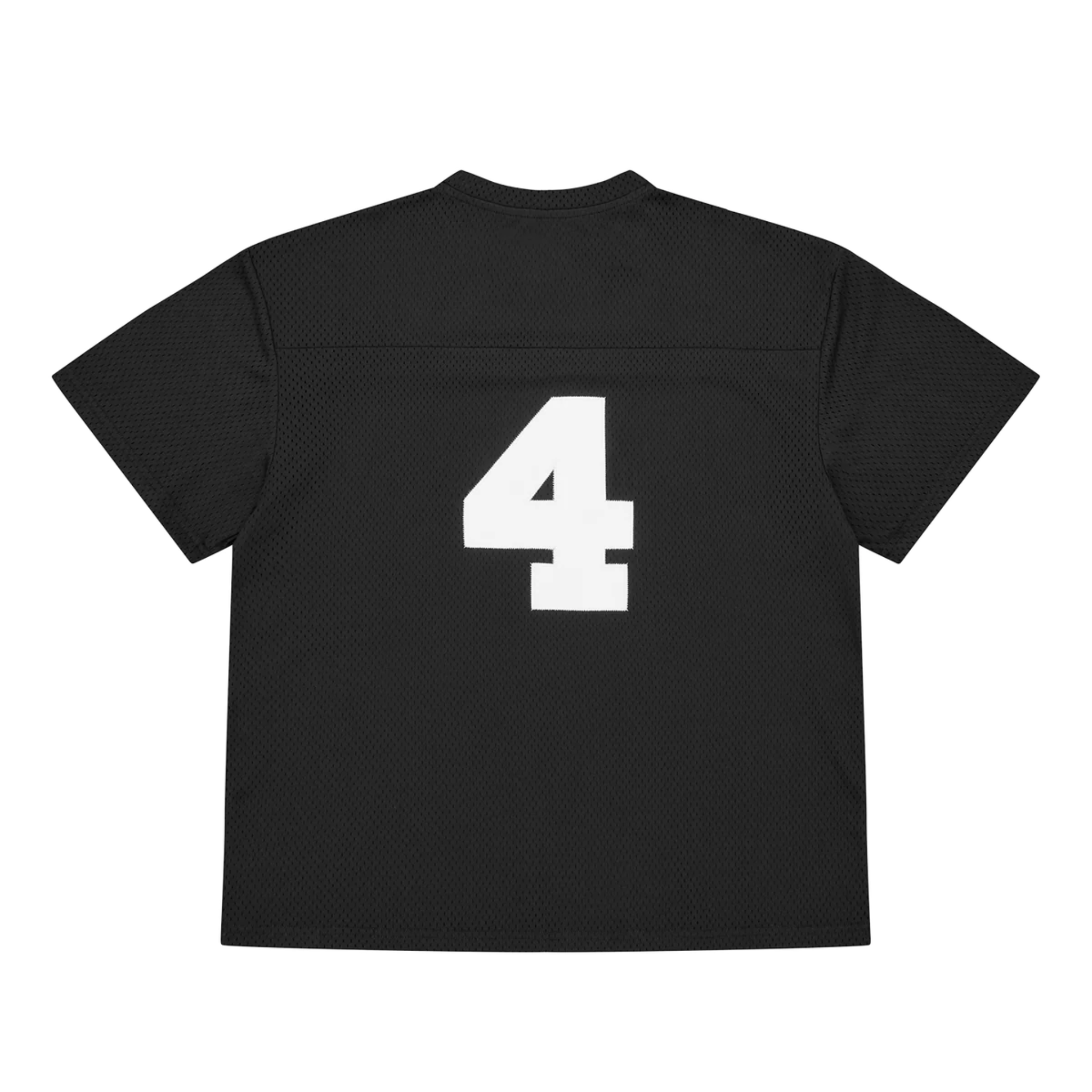 Black Corteiz Stash Mesh Jersey with logo design
