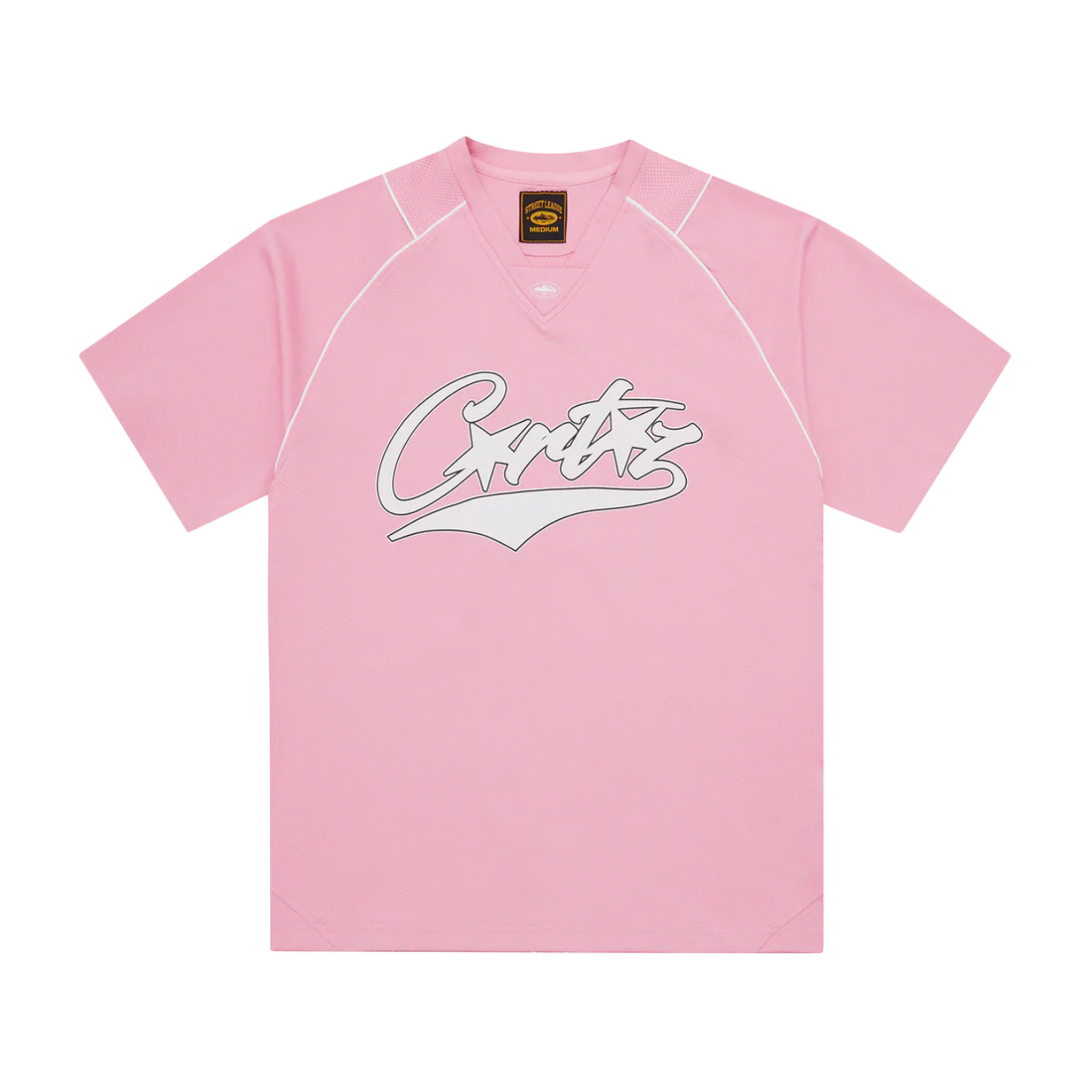 Corteiz BTR Practice Top in pink displayed on mannequin