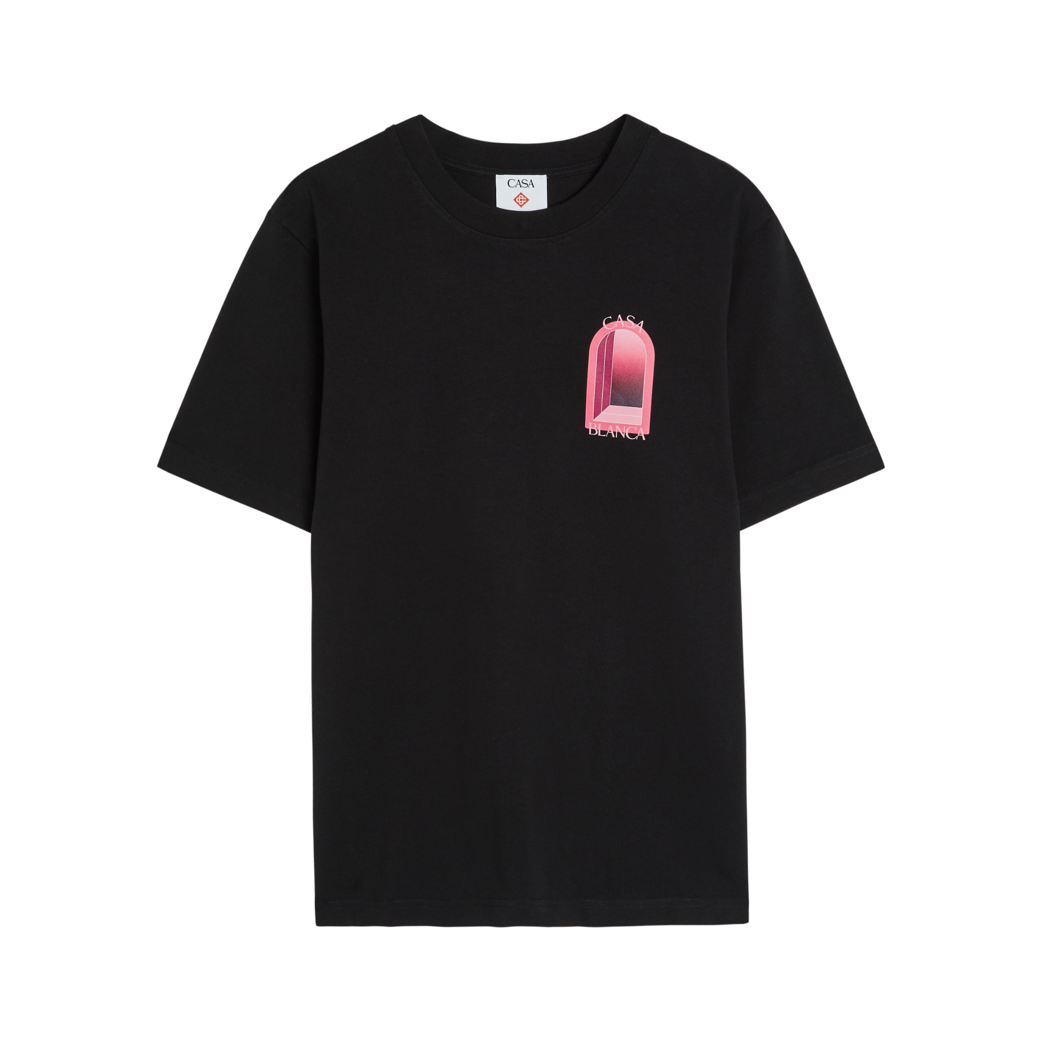 Casablanca Arches Classic Black T-Shirt with white geometric design