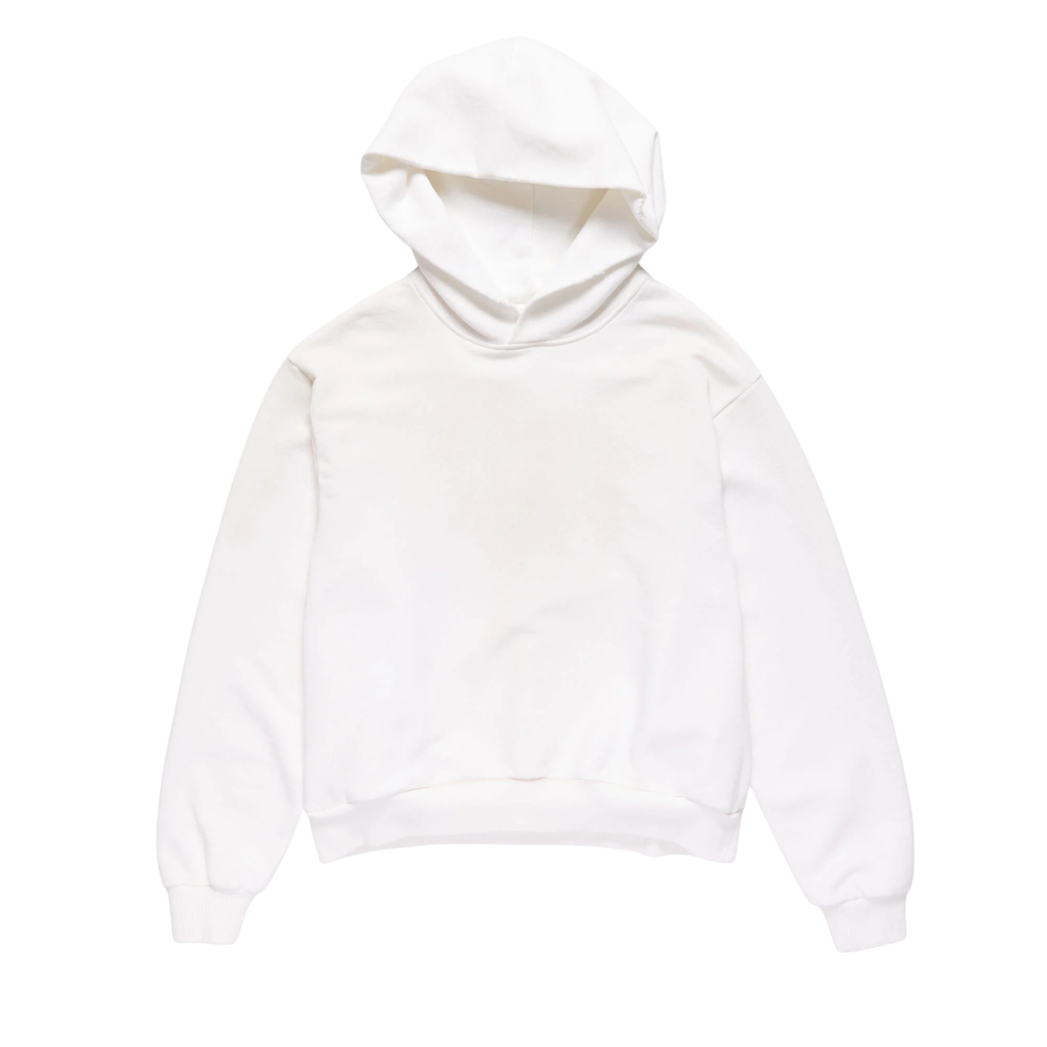 Acne Studios dusty white fleece logo hooded sweater Stockholm 1996