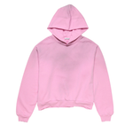 Acne Studios cotton candy pink fleece logo hooded sweater Stockholm 1996