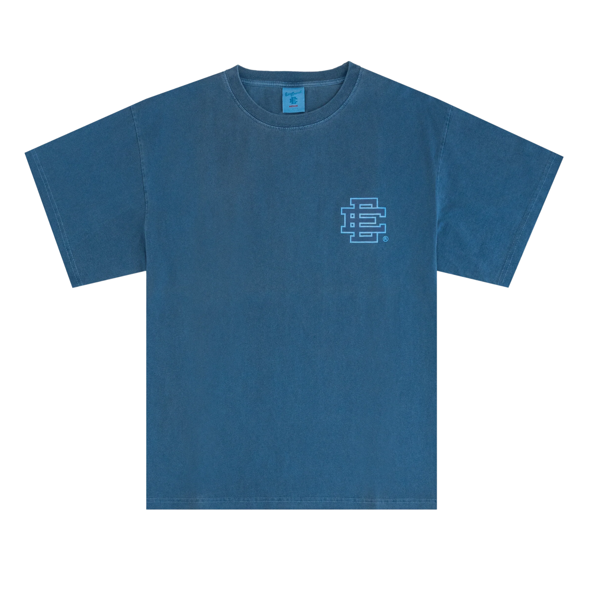 Eric Emanuel EE Basic T-Shirt in washed blue color displayed on a plain background