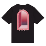 Casablanca Arches Classic T-Shirt in black with white logo design