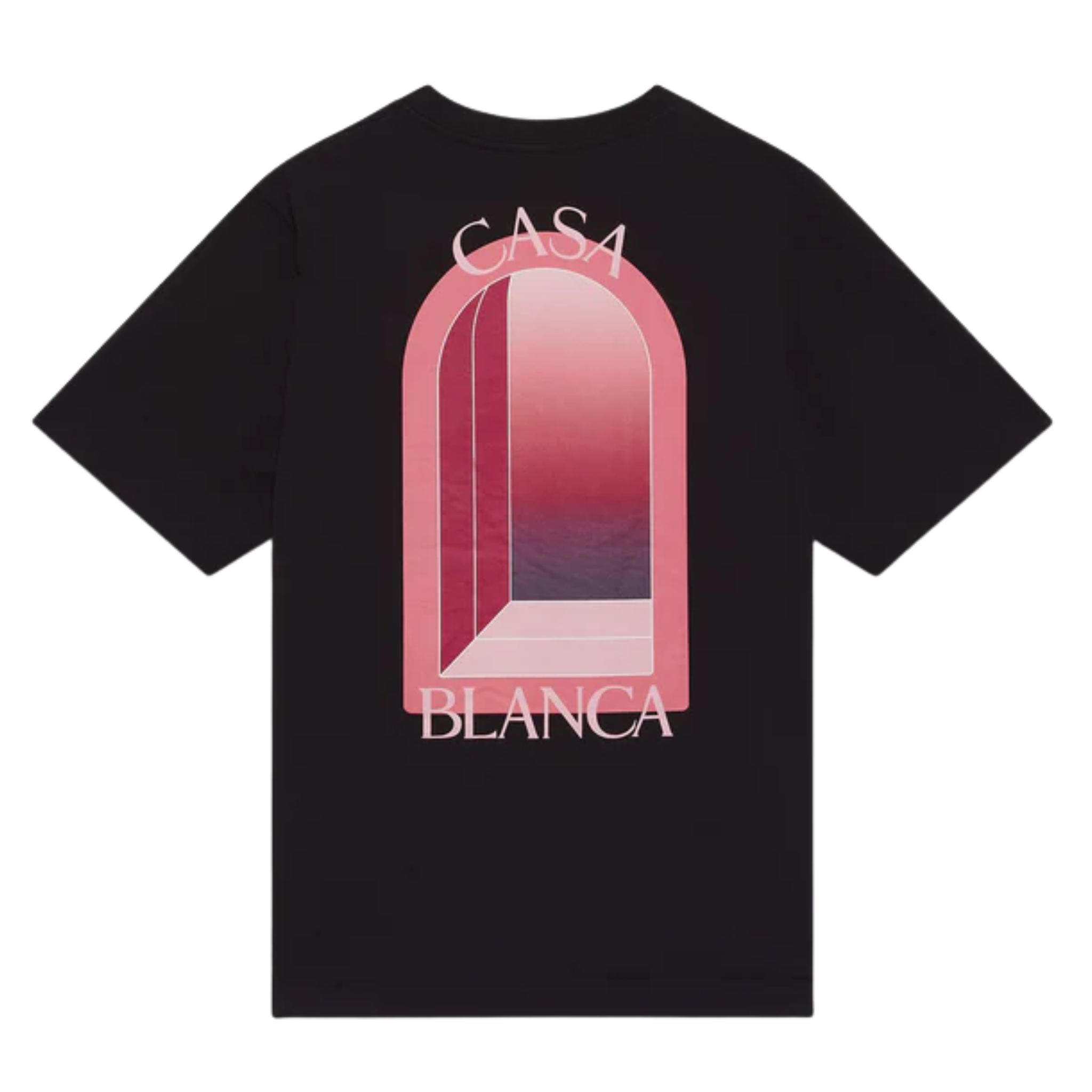 Casablanca Arches Classic T-Shirt in black with white logo design