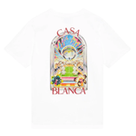 Casablanca Tennis landscape design on white classic t-shirt