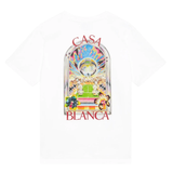 Casablanca Tennis landscape design on white classic t-shirt