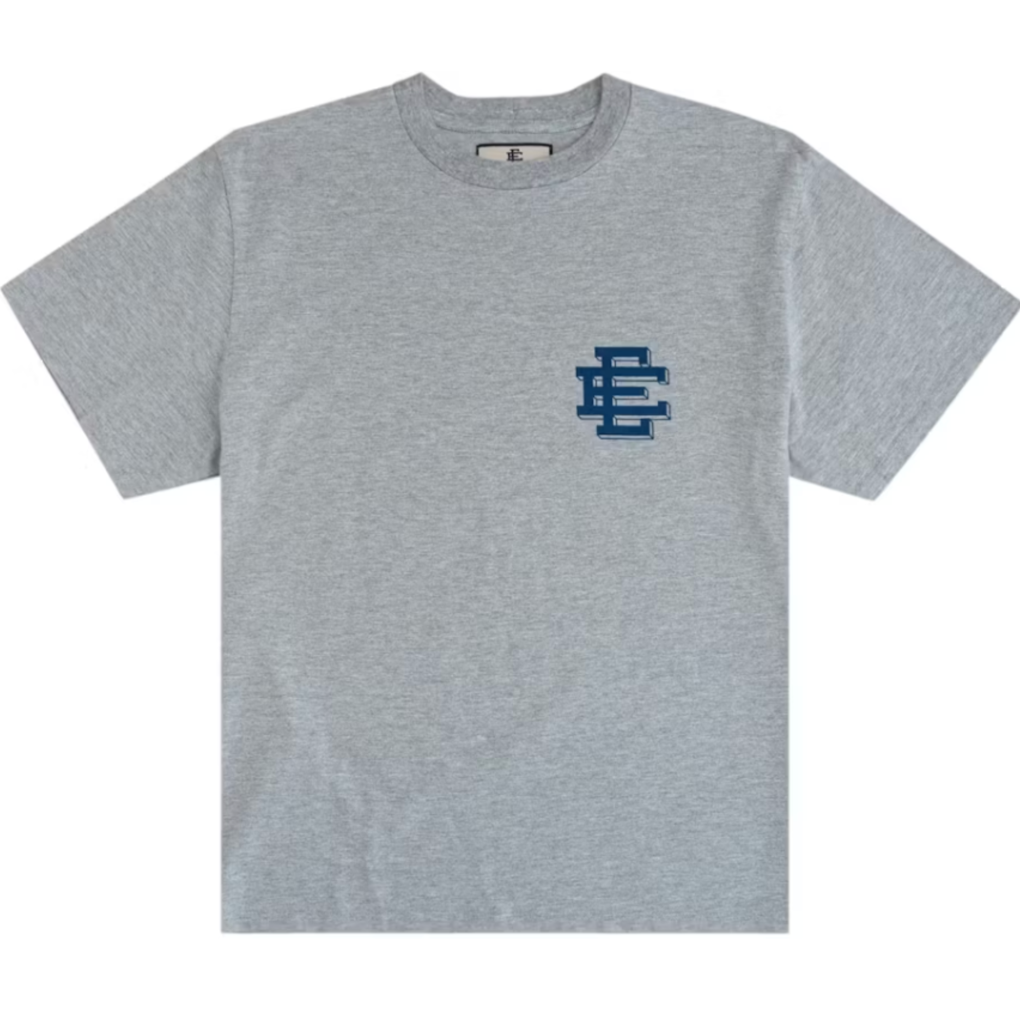 Eric Emanuel EE Basic T-Shirt in heather grey and navy colors
