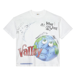White Vale Forever World Peace T-Shirt with bold graphic design