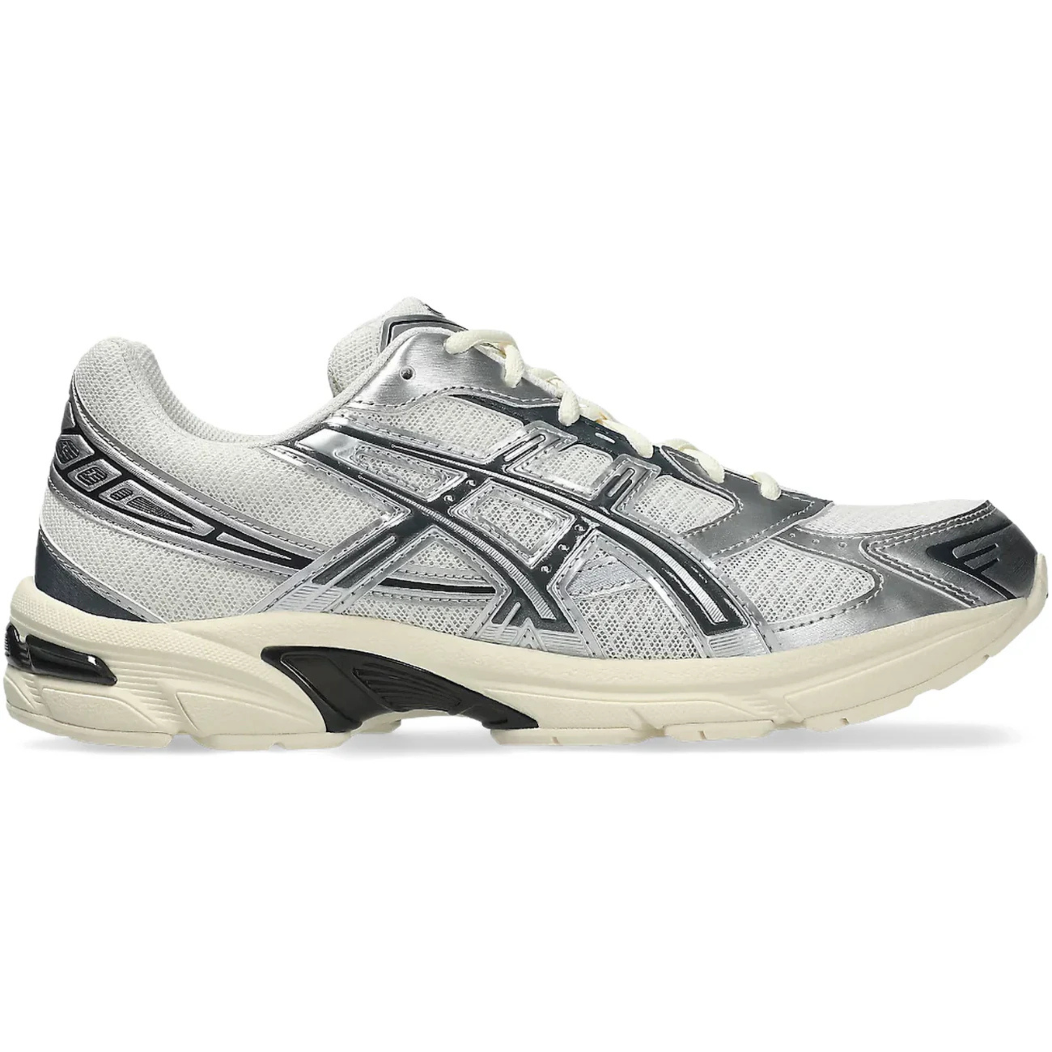 ASICS Gel 1130 cream and carrier grey running shoes side view