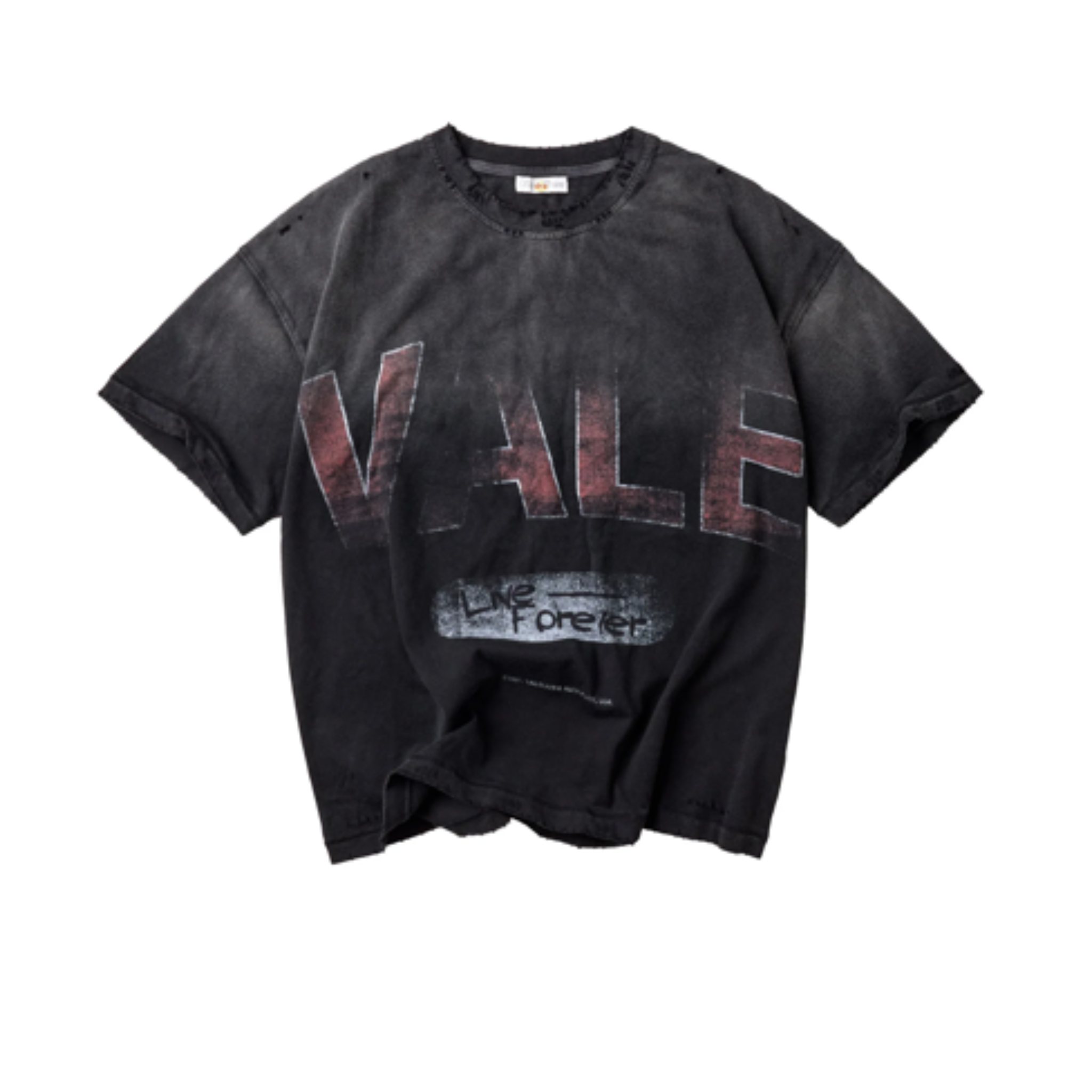 Vale Forever logo on black tee shirt