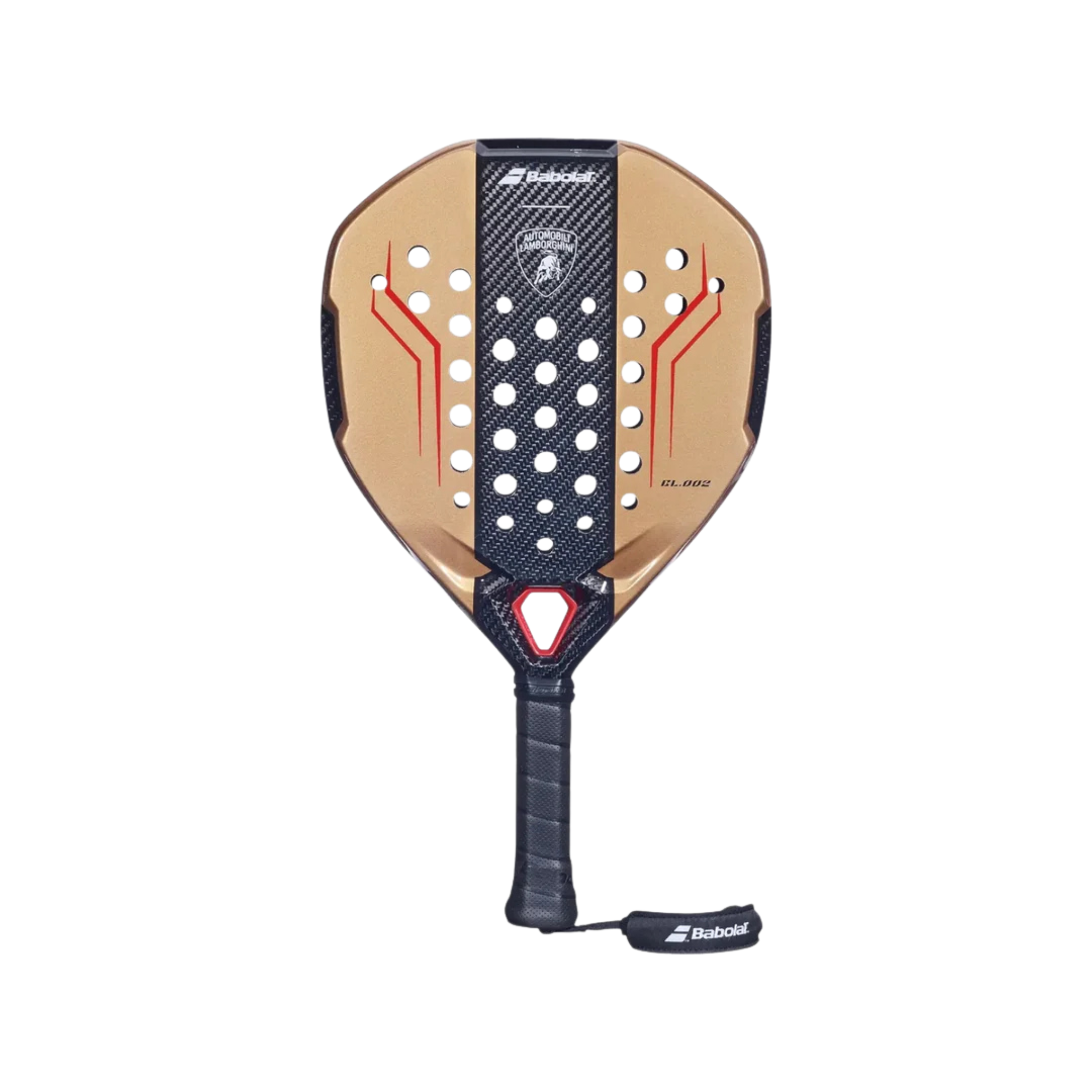 Lamborghini x Babolat limited edition BL.002 bronze padel racket close-up