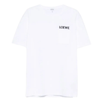 White Loewe Pocket T-Shirt with front pocket design