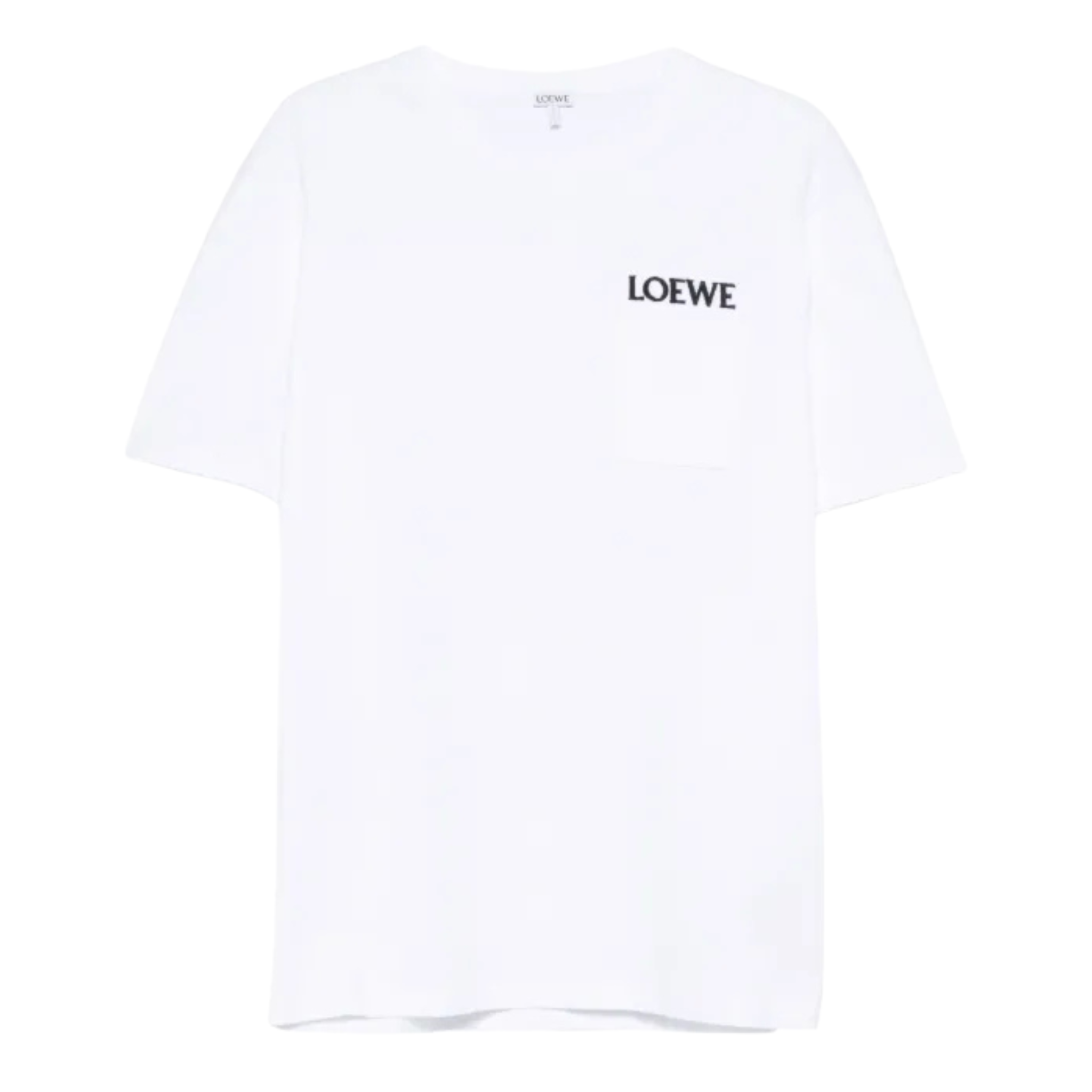 White Loewe Pocket T-Shirt with front pocket design