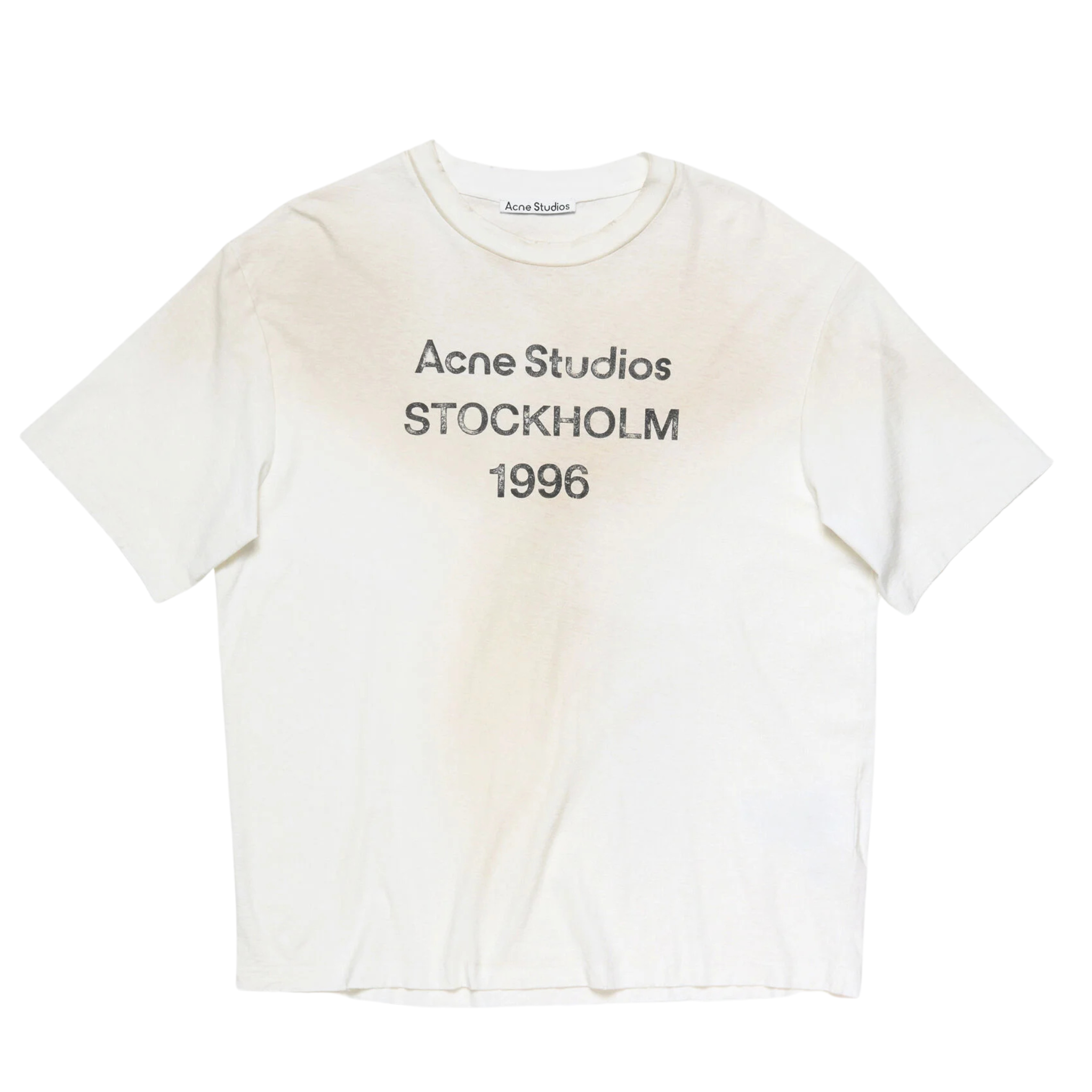Acne Studios Stockholm logo white T-shirt front view
