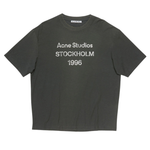 Acne Studios Stockholm logo black faded t-shirt front view