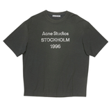 Acne Studios Stockholm logo black faded t-shirt front view