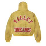 Vale Forever Sun Cluster yellow zip-up hoodie front view