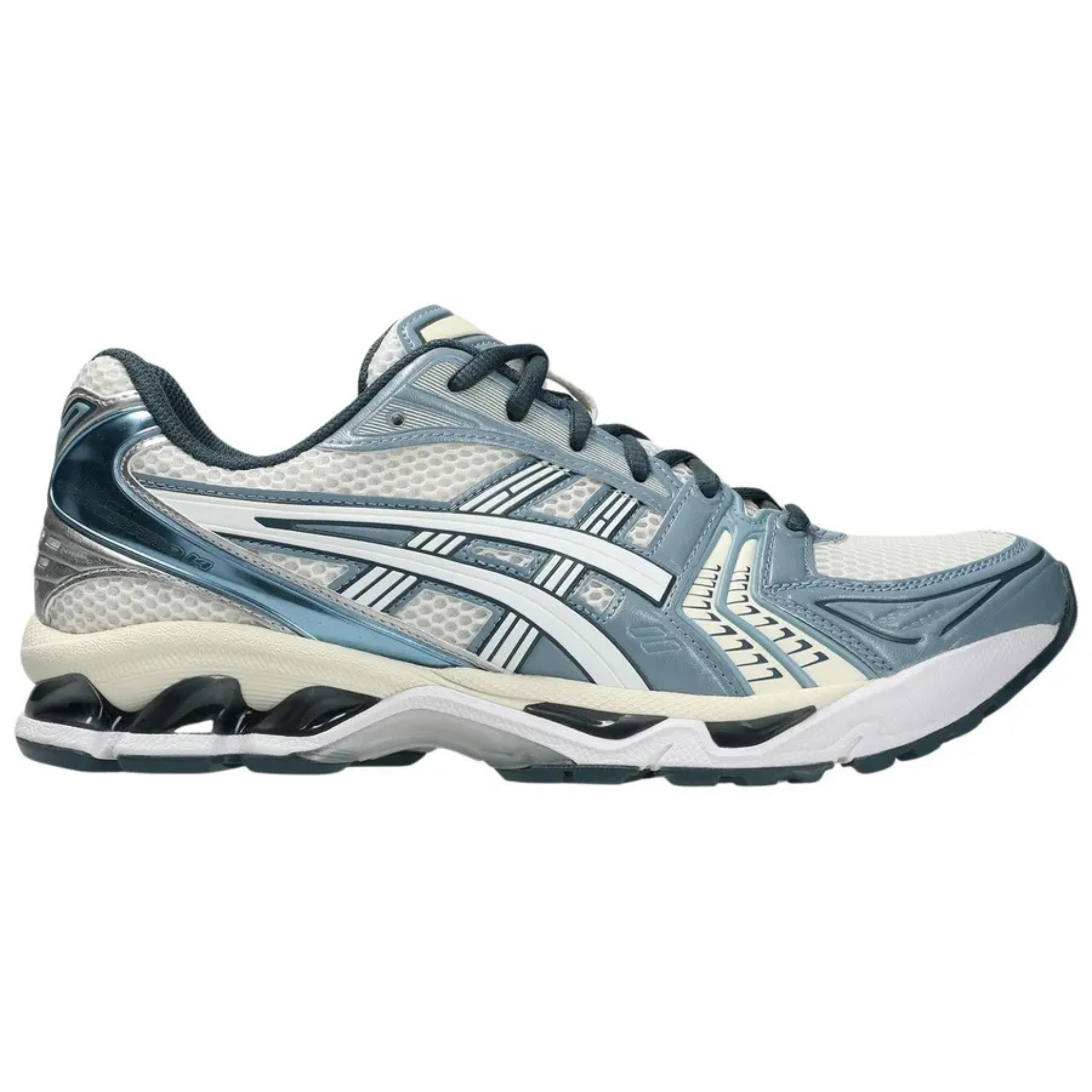 ASICS Gel Kayano 14 sneakers in cream and raw indigo colors