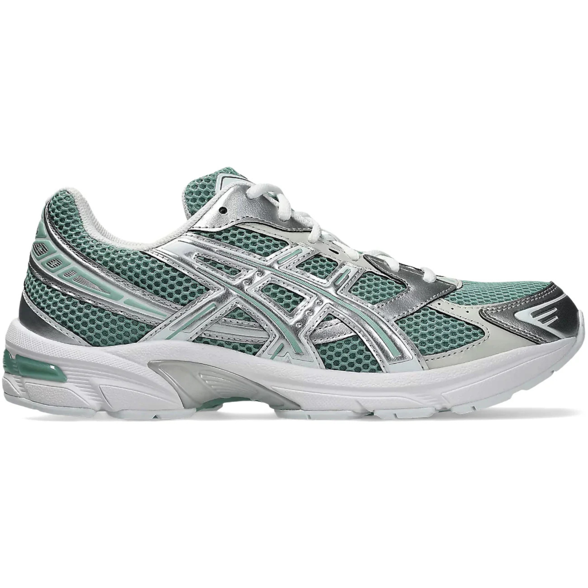 ASICS Gel-1130 sneakers in verdigris and pure silver colors