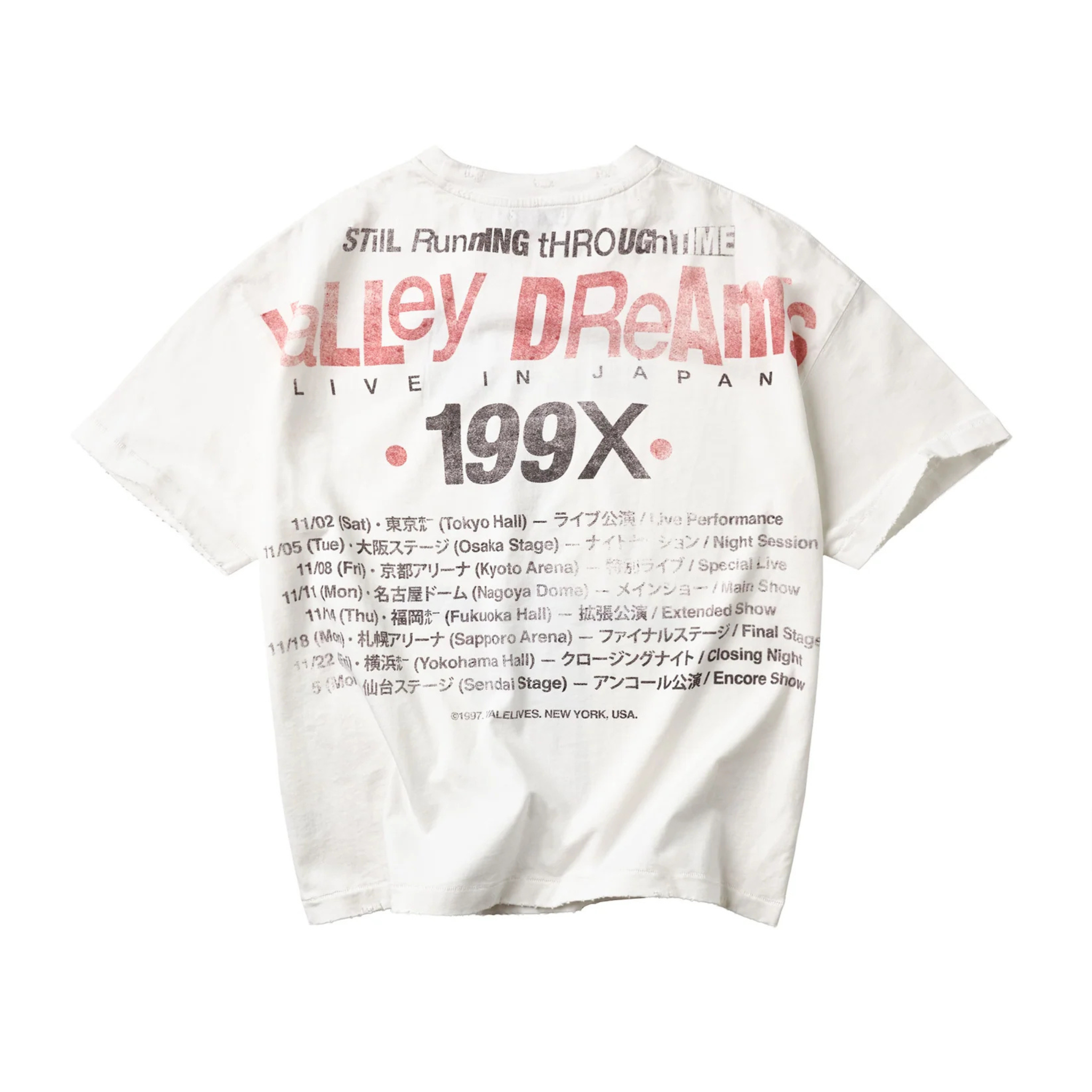 White Vale Valestar Tee shirt on plain background