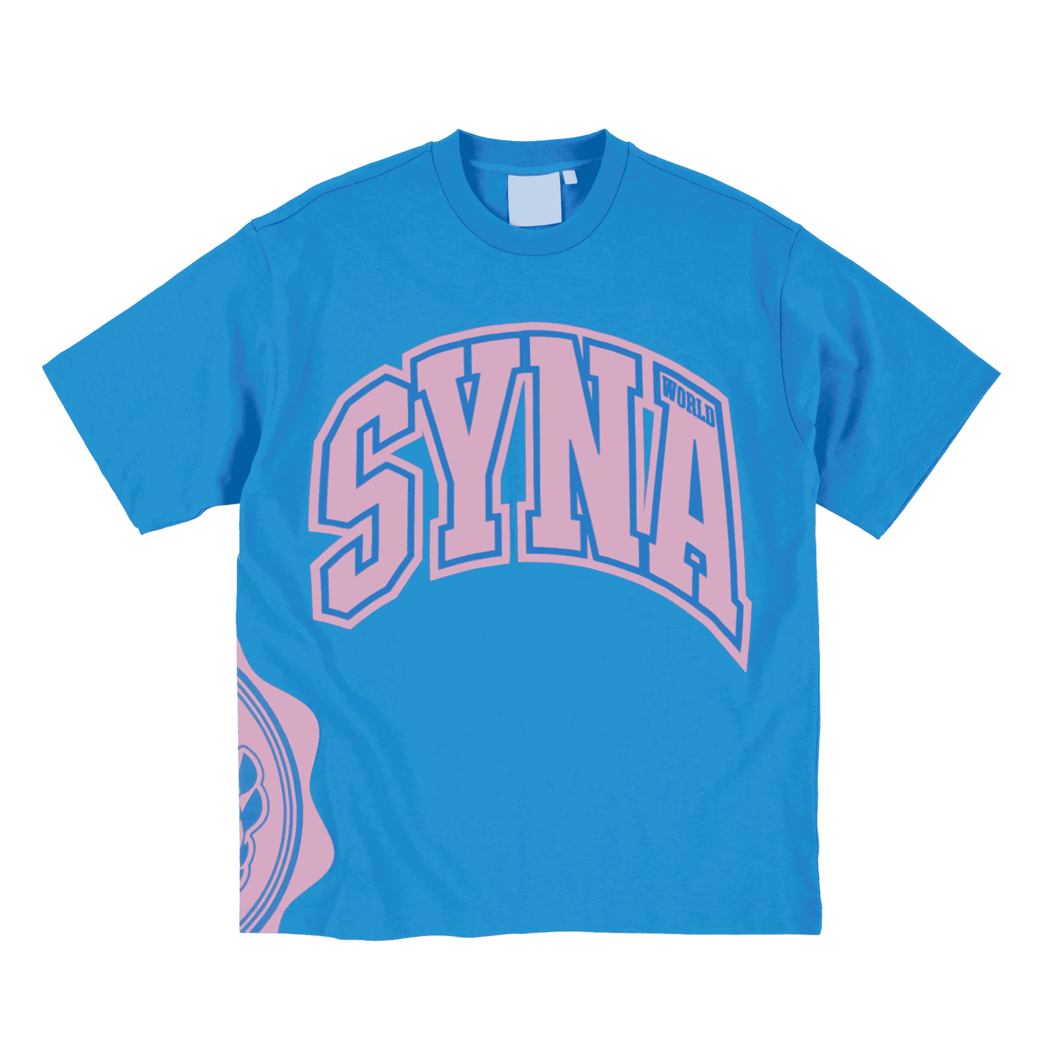 Syna Lettering World College Tee - Syna World College Tee in Blue – 1LUX