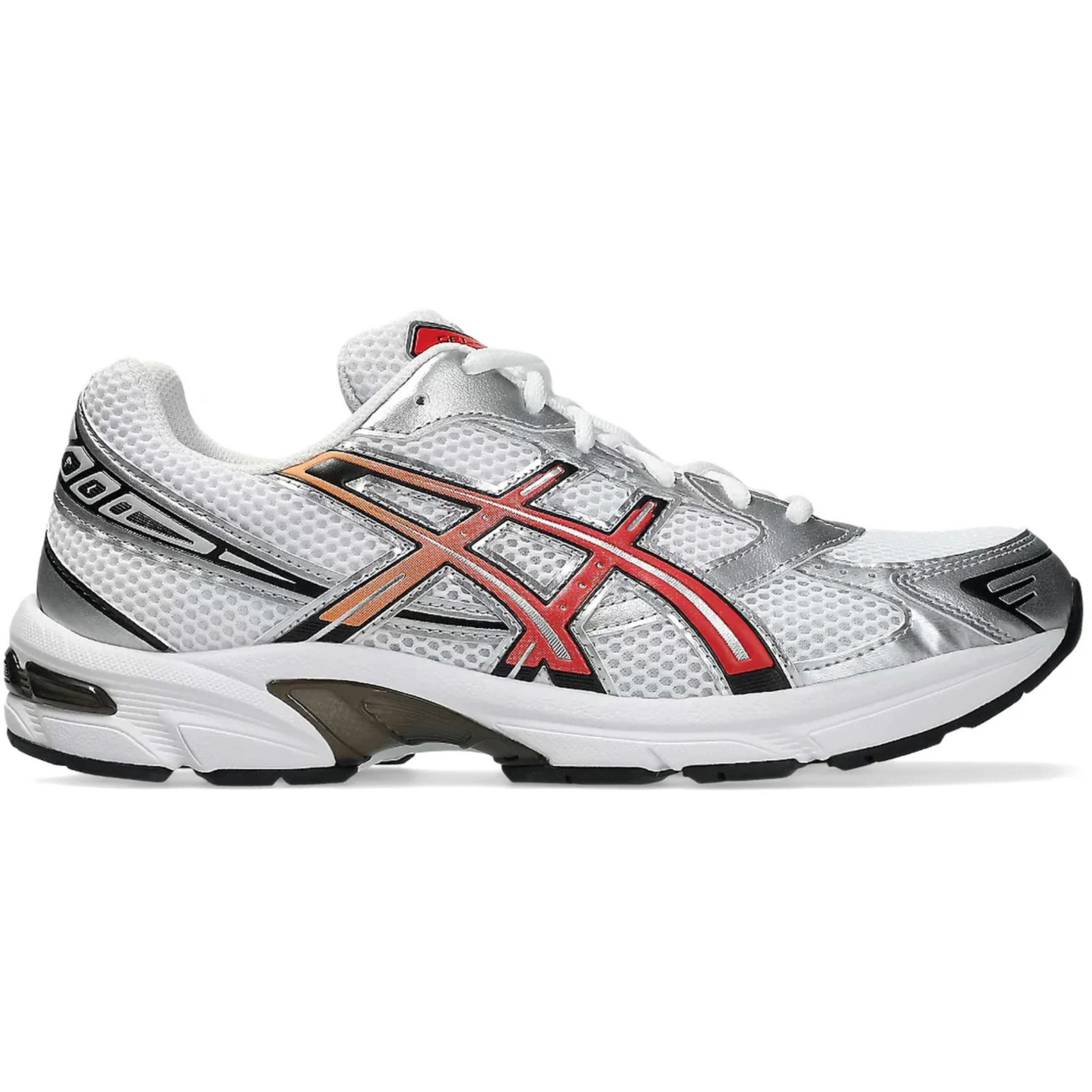 ASICS Gel-1130 White Red Snapper running shoes side view
