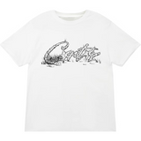 Corteiz Sniper Tee White with artistic design.