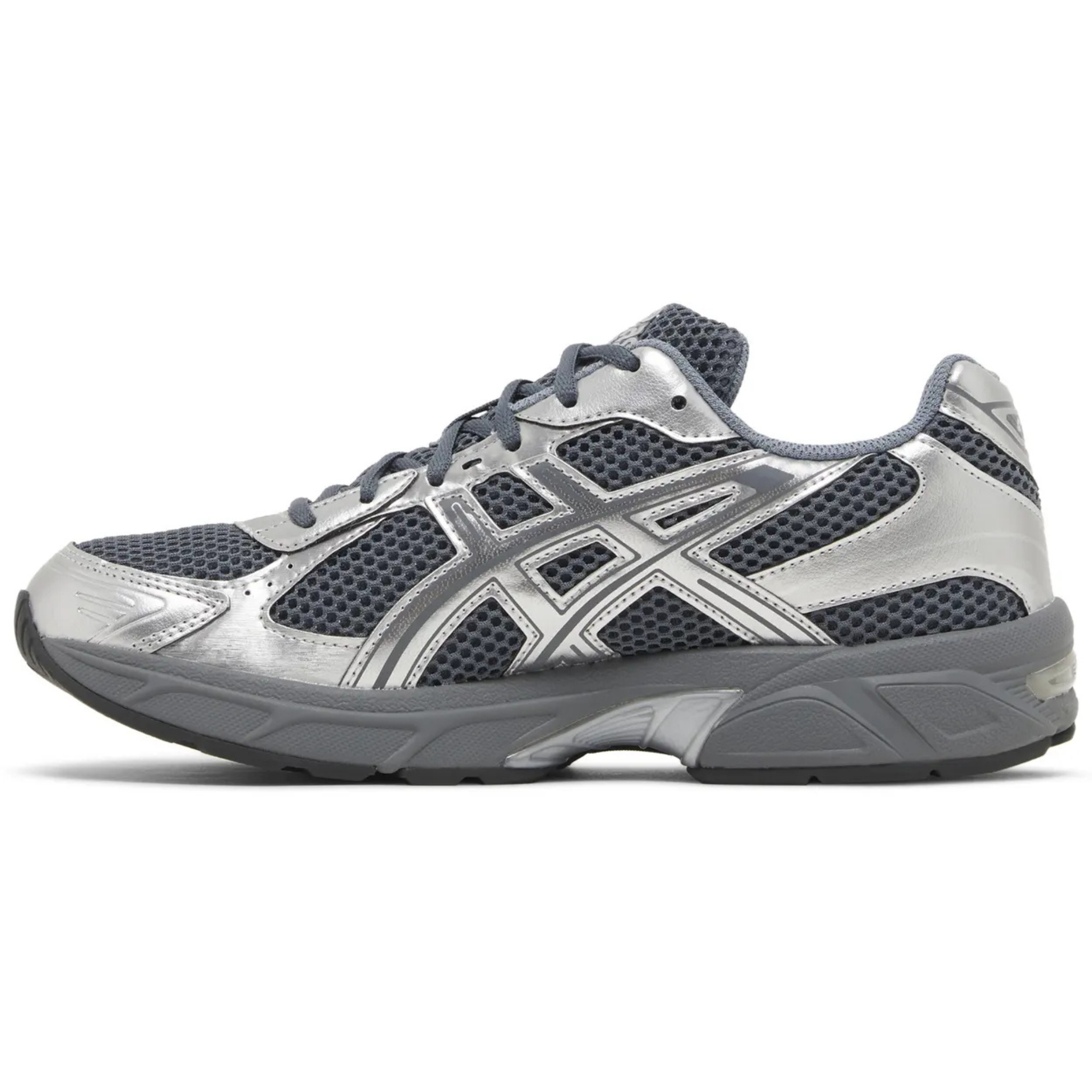 ASICS Gel 1130 shoe in steel grey and pure silver.