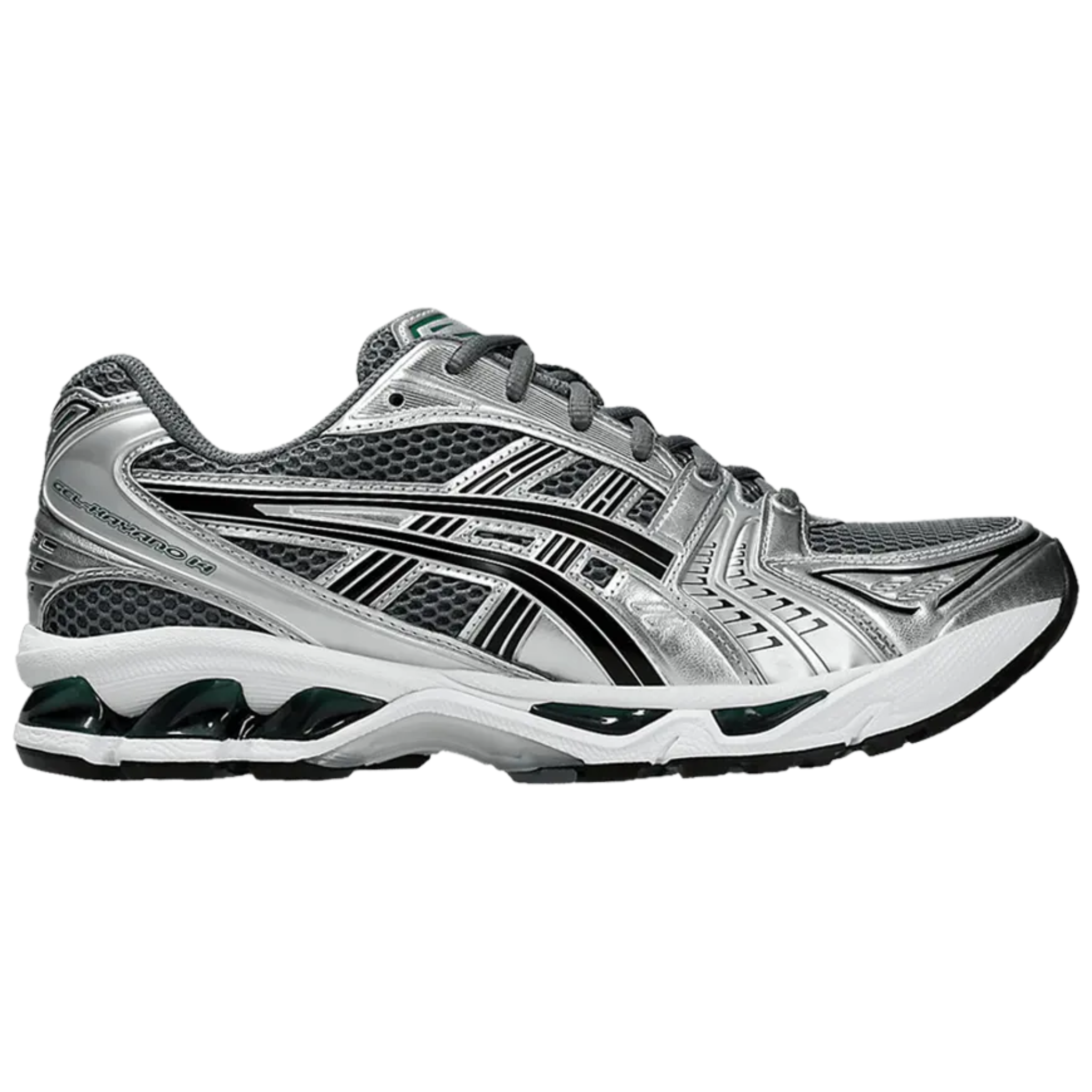 ASICS Gel Kayano 14 Metropolis Jasper Green sneaker.