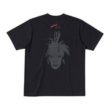 KAWS X WARHOL UNIQLO graphic tee in black featuring a unique design on the back.