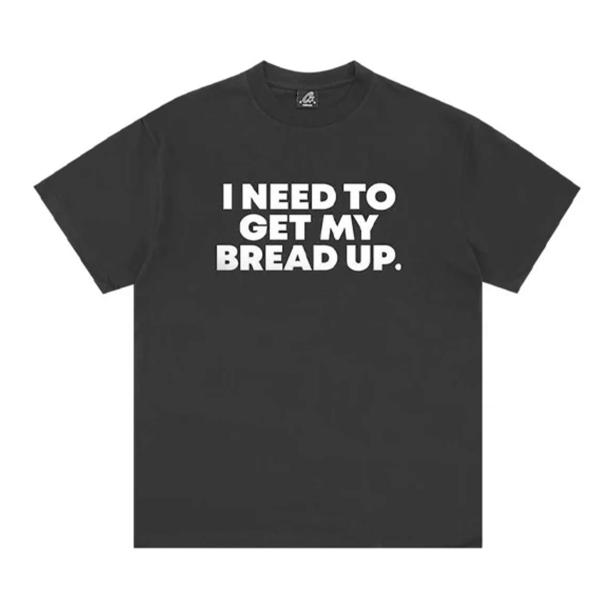 Corteiz Reminder Tee Black with bold white text.