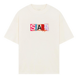 Siarr Beat The Odds Tee, oversized fit, ribbed neck, 100% cotton, design graphic.