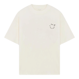 Siarr Resort Club Tee, oversized fit, ribbed neck, 100% cotton, off-white.