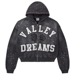 Vale Forever Classico black zip-up hoodie with front pockets and hood