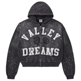 Vale Forever Classico black zip-up hoodie with front pockets and hood
