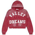 Vale Forever Classico zip-up hoodie in ruby red color