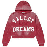 Vale Forever Classico zip-up hoodie in ruby red color
