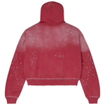 Vale Forever Classico zip-up hoodie in ruby red color