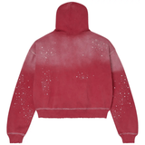 Vale Forever Classico zip-up hoodie in ruby red color