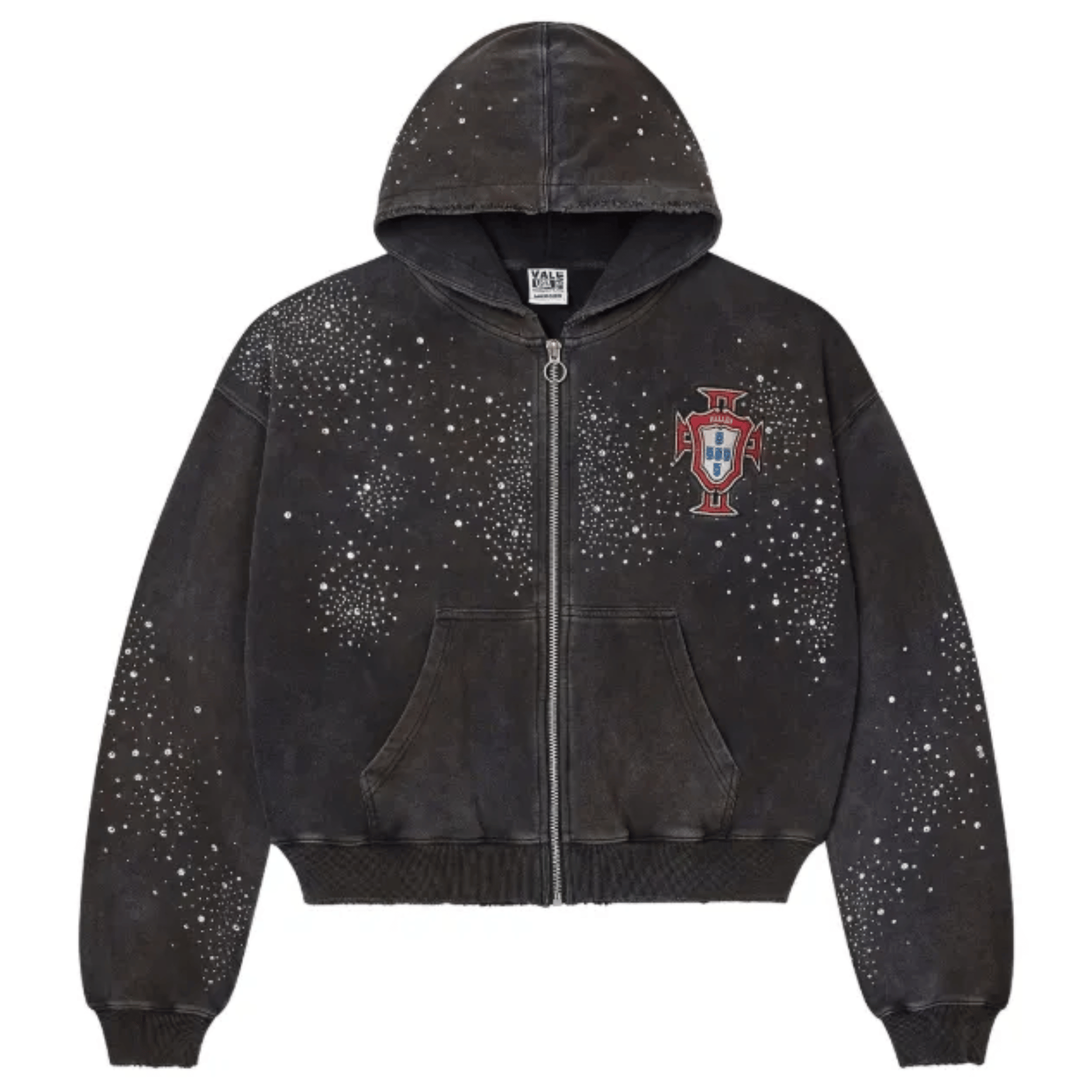 Vale Forever Pluto clustered black zip-up jacket