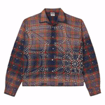 Vale Forever Purple Fever Flannel shirt in blue and orange colors