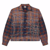 Vale Forever Purple Fever Flannel shirt in blue and orange colors