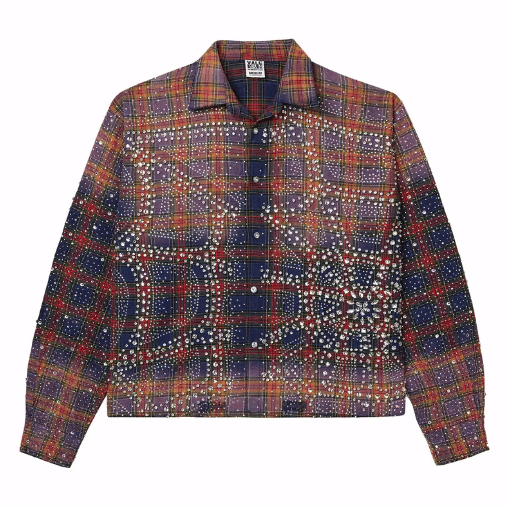 Vale Forever Purple Fever Flannel shirt in blue and orange colors