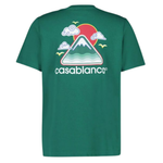 Casablanca Montagne Ondulee green t-shirt with wave pattern