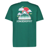 Casablanca Montagne Ondulee green t-shirt with wave pattern