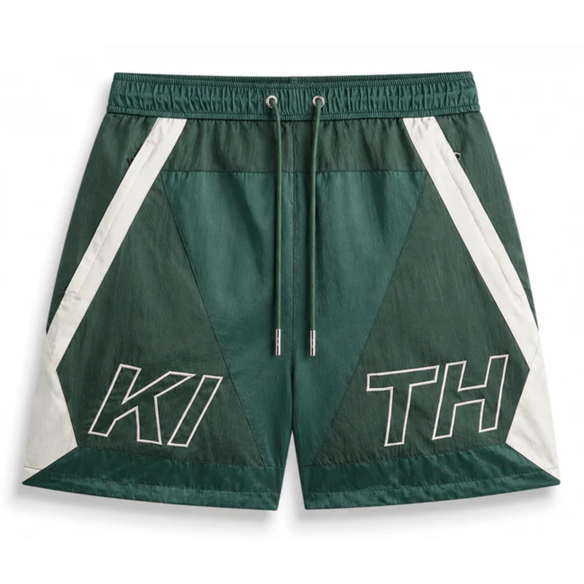 Kith Washed Nylon Turbo Short in Chronicle color SS26 collection
